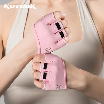 KUTOOK 체육관 피트니스 하프 핑거 장갑, 크로스핏 운동 장갑, 파워 무게추 리프팅, 보디빌딩 핸드 보호대, 남녀공용 