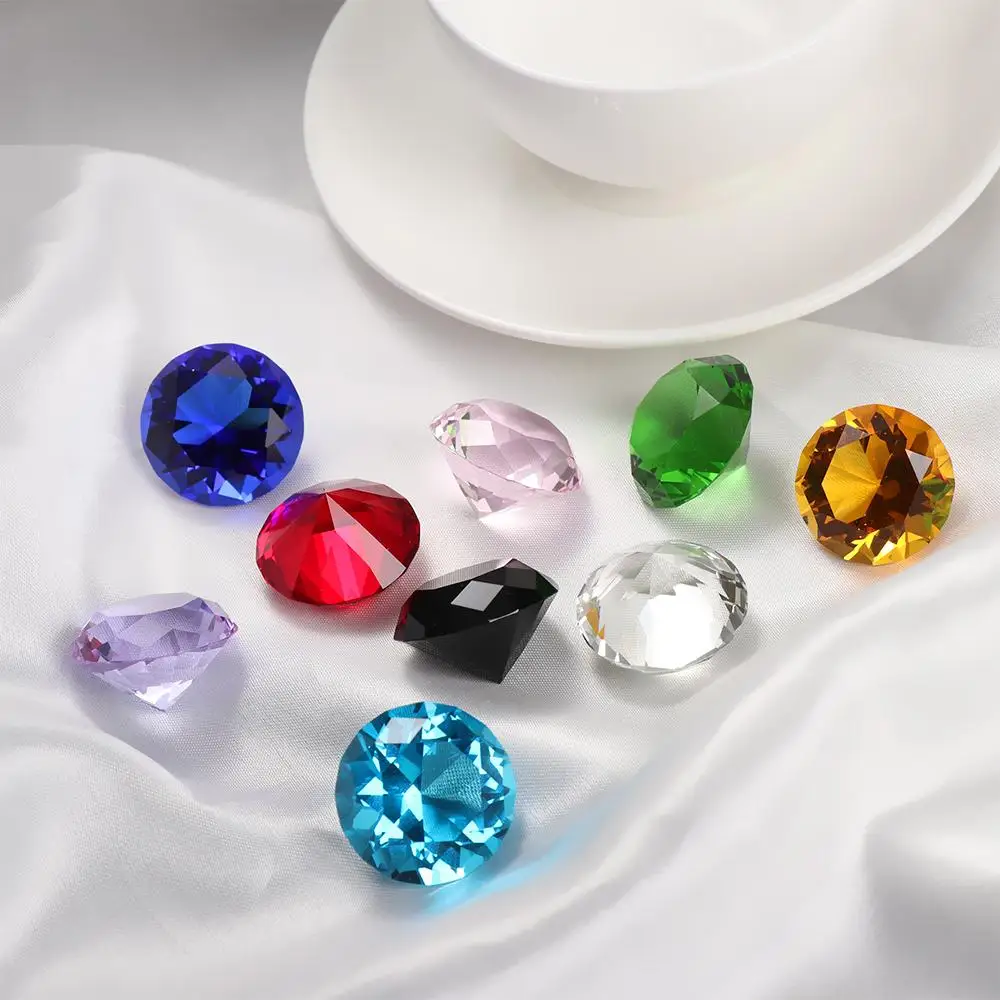 30mm Colorful  Romantic Gifts Home Decor Clear Wedding Supplies Crystals Diamond Table Confetti