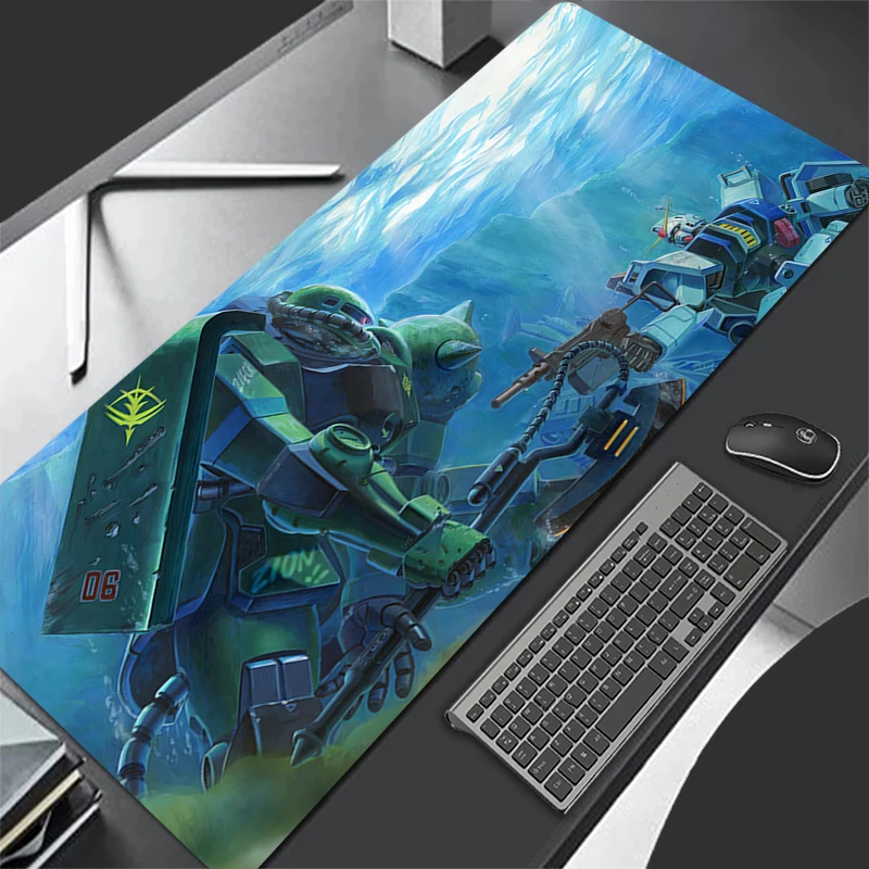 Grand tapis de souris mécanique guerrier Gundam Zaku II, pour joueur de jeu, clavier, antidérapant, pour bureau, PC