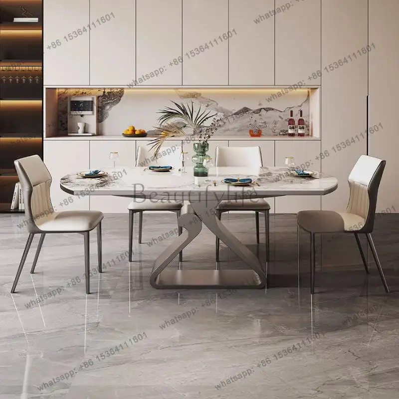 

PJ Italian Decorations Dining Tables Small Legs Base Nordic Modern Dining Tables Set Luxury