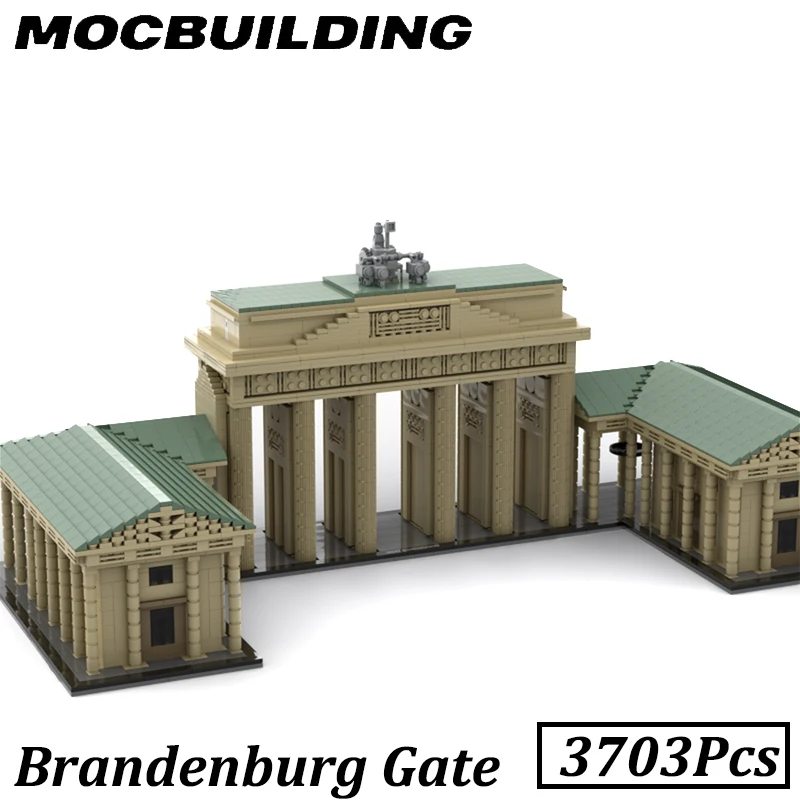 

Brandenburg Gate Model Classical Revival Architecture MOC Building Blocks Bricks DIY Construction Toys Birthday Gifts Christmas