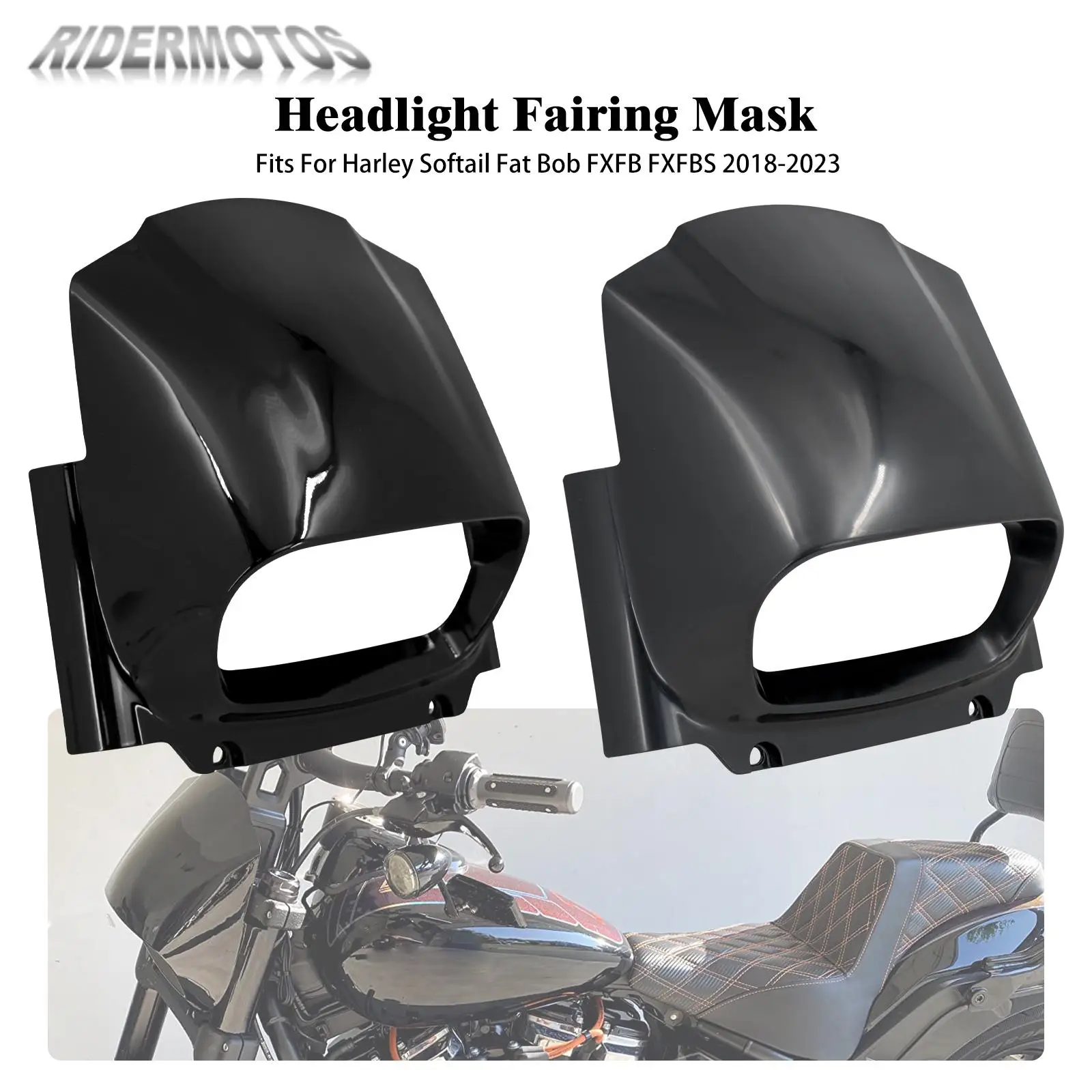 Headlight Fairing Cover For Harley Softail 2018-2023 Motorcycle Windscreen Cover M8 Front Headlamp Cowl For Fat Bob FXFB FXFBS