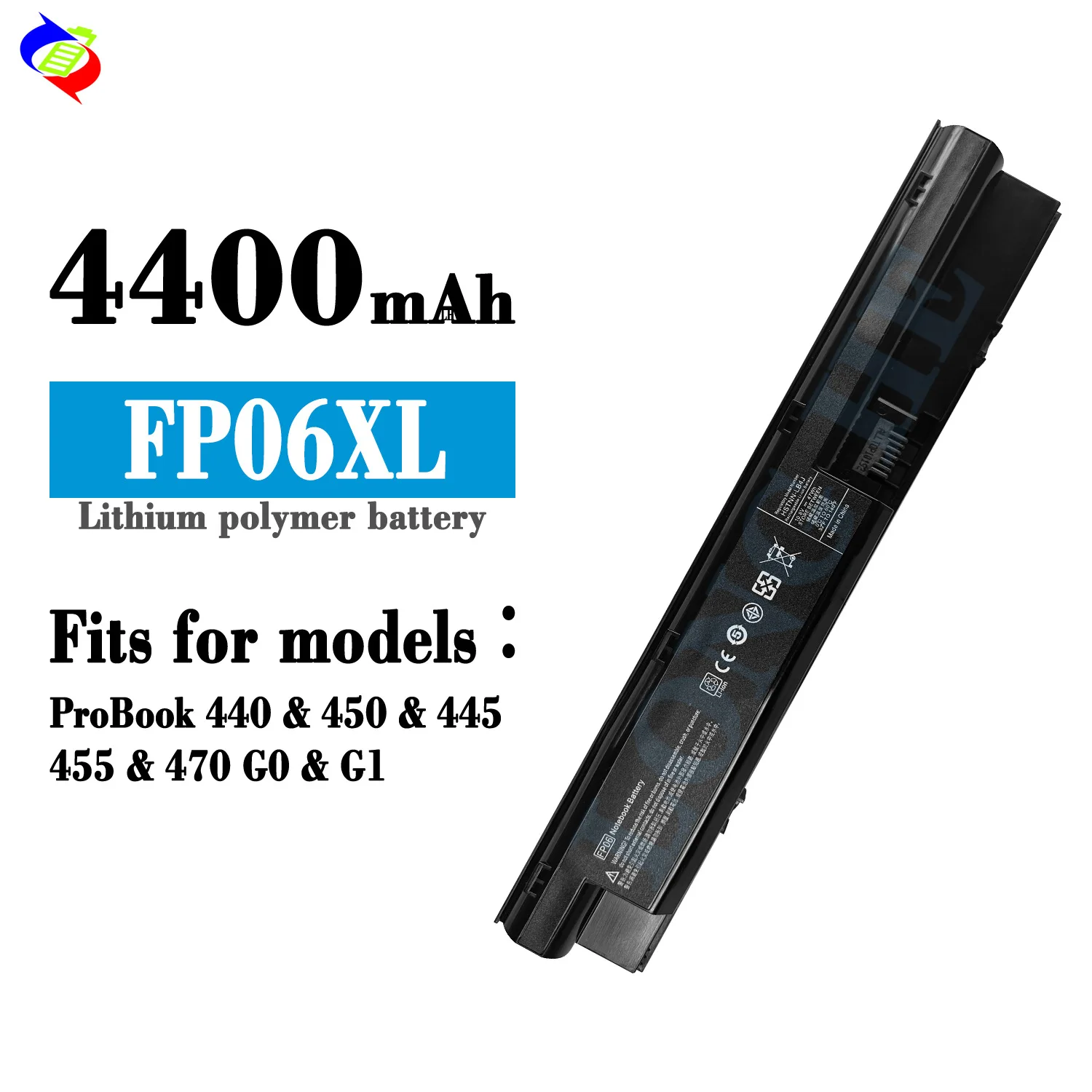 

FP06 FP06XL Laptop Battery For HP ProBook 440 445 450 455 470 Series 3ICR19/65-3 707616-851