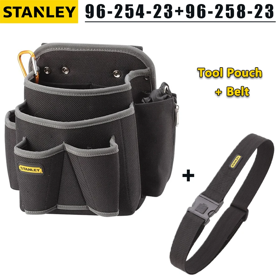 

STANLEY 96-254-23 5 Pockets + 2 Jack Tool Pouch Dual Jack Tool Waistpack Storage Bag Belt Working Waist Bag Electrician Bags