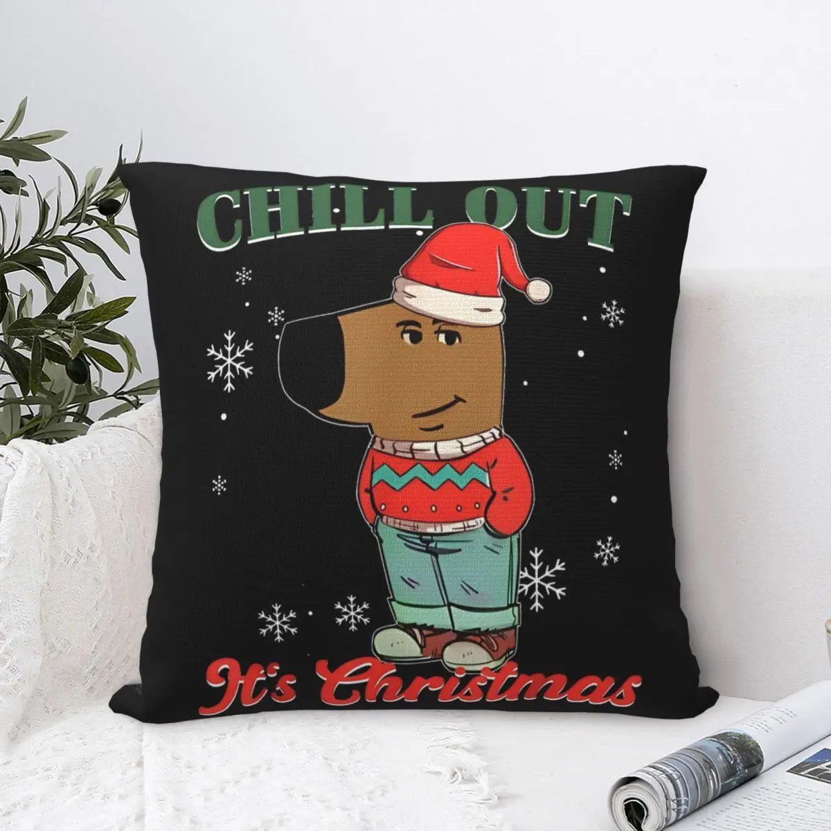 My New Character Is A Chill Meme Guy Pillowcase Polyester Cushion Cover Decoration Pillow Case Cover Home Zipper 40X40cm