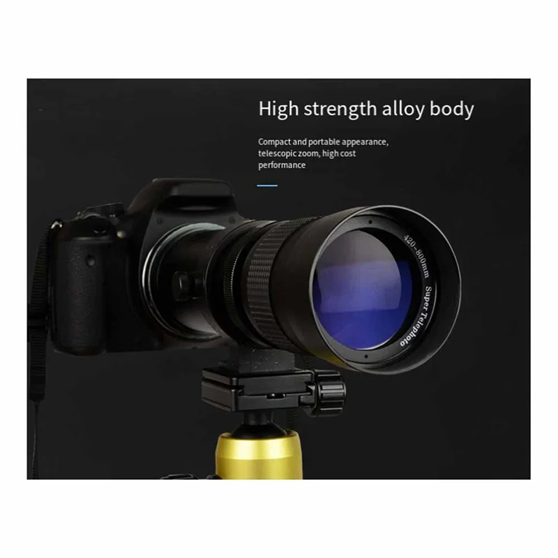 Lightdow 420-800Mm F8.3-16 عدسة تكبير المقربة الفائقة لكاميرات كانون، نيكون التركيز اليدوي نيكون F-A31R