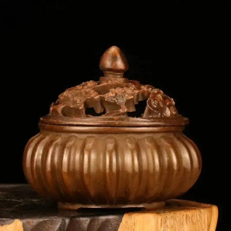 

Auspicious Cloud Pumpkin Bronze Incense Stove Ornament Home Decoration Accessories For Living Room Copper Incense Burners