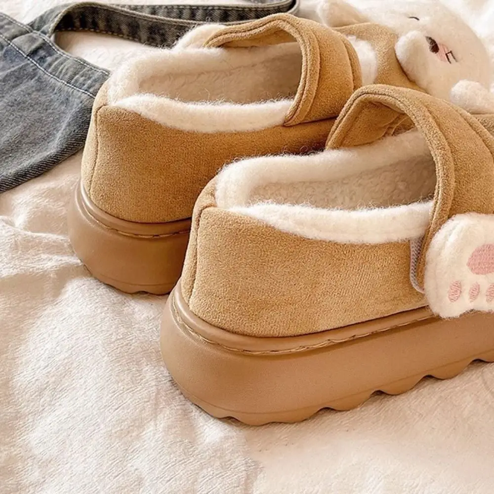 Cute Cartoon Cat Paw Shoes Anti Slip Homewear Thick Warm Slippers Lolita Kawaii Floor Shoes Outdoor view 2