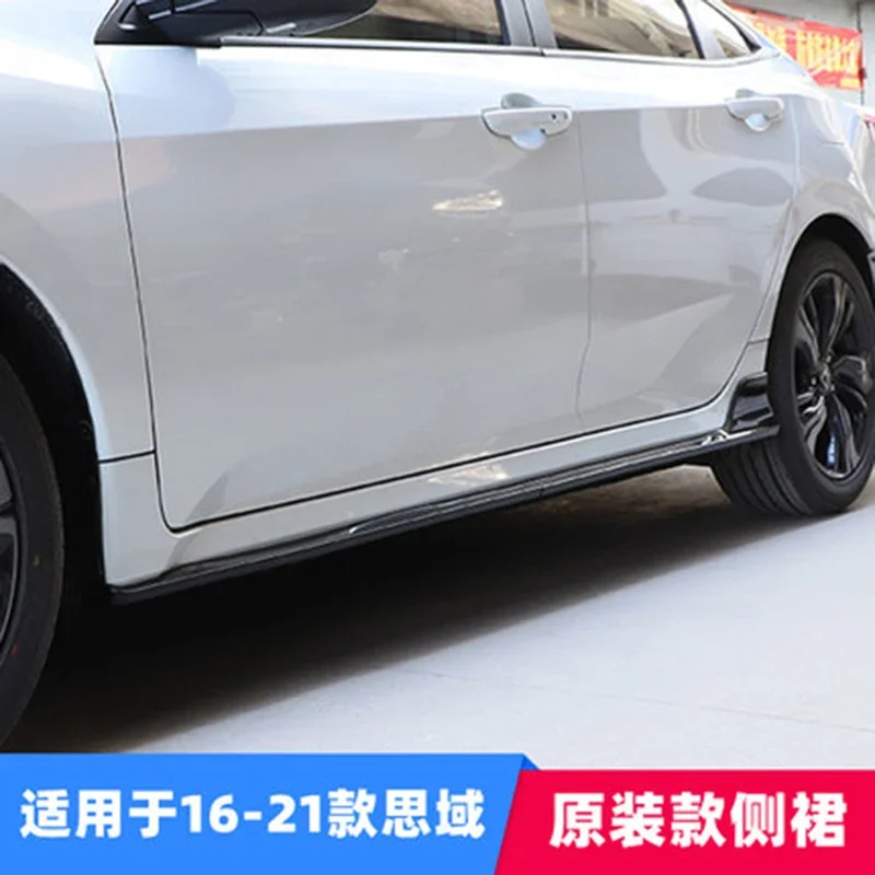 Car Segmented Type Side Skirt Modification Side Skirts Kit Anti-scratch For Honda 10th Civic Sedan And Hatchback 2016-2020