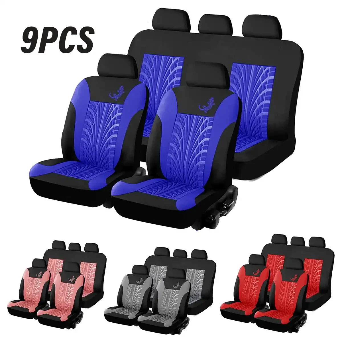 4/9 Uds. Funda Universal para asiento de coche, cojín Protector, fundas de asiento de automóviles para Ford, VW, asiento