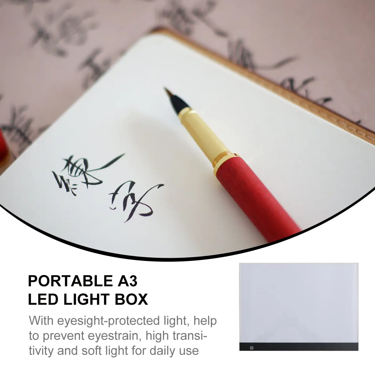 

3Set LED Drawing Board for Adults A3 Lightbox Tracing Pad Portable Thin Light Table with Adjustable Brightness for Sketching