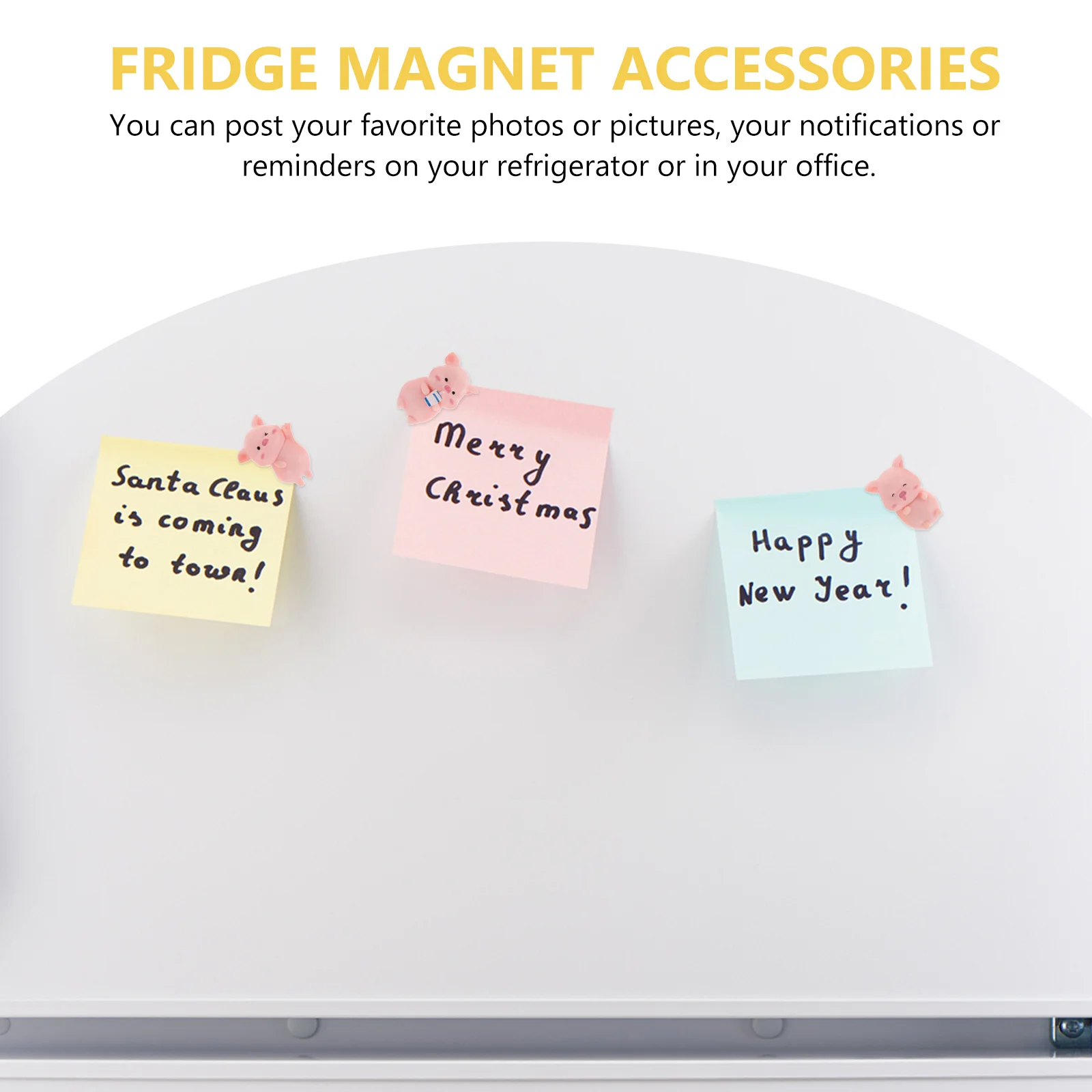 

6Pcs Creative Piggy Fridge Magnets Premium PVC Cartoon Refrigerator Magnetic Accessories Piggy Fridge Magnet