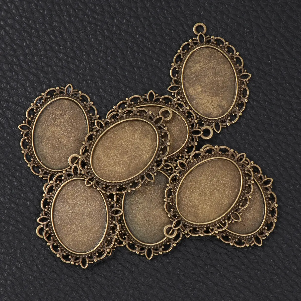 

10Pcs Alloy Jewelry Pendant Oval Metal Blanks Stamping Base Charms for DIY Custom Necklace Accessories Jewelry Pendant Base