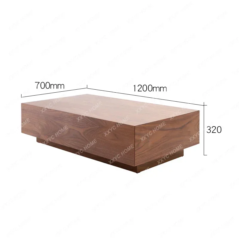 

cc182R1 Simple Modern Living Room Coffee Table Rectangular Walnut Color Storage Drawer Tea Table furniture living