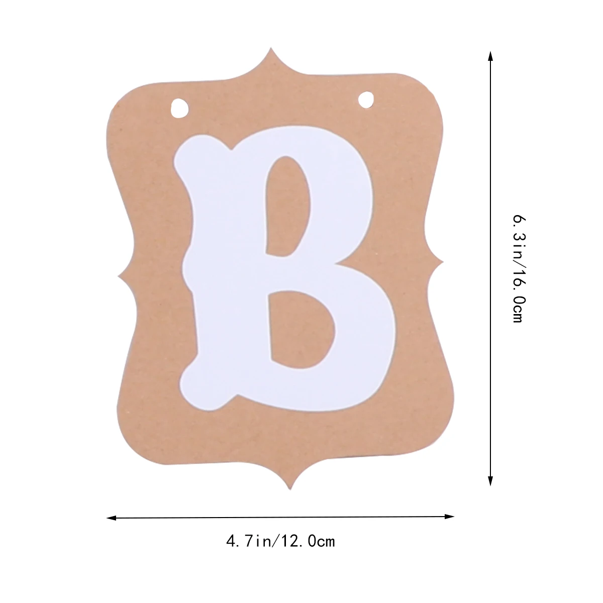 

Wedding Garland Banners 12x12cm Brown White Kraft Paper Photo Booth Decor Bridal Party Anniversary PropsVintage