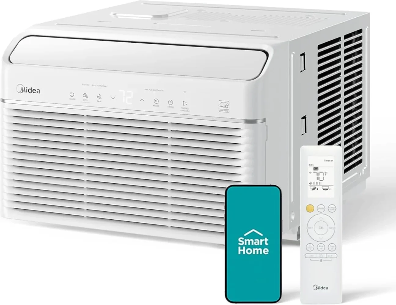 8000 BTU Window Air Conditioner with Heat Inverter Tech Ultra-Quiet Operation 35% Energy-Saving APP & Voice Smart Control