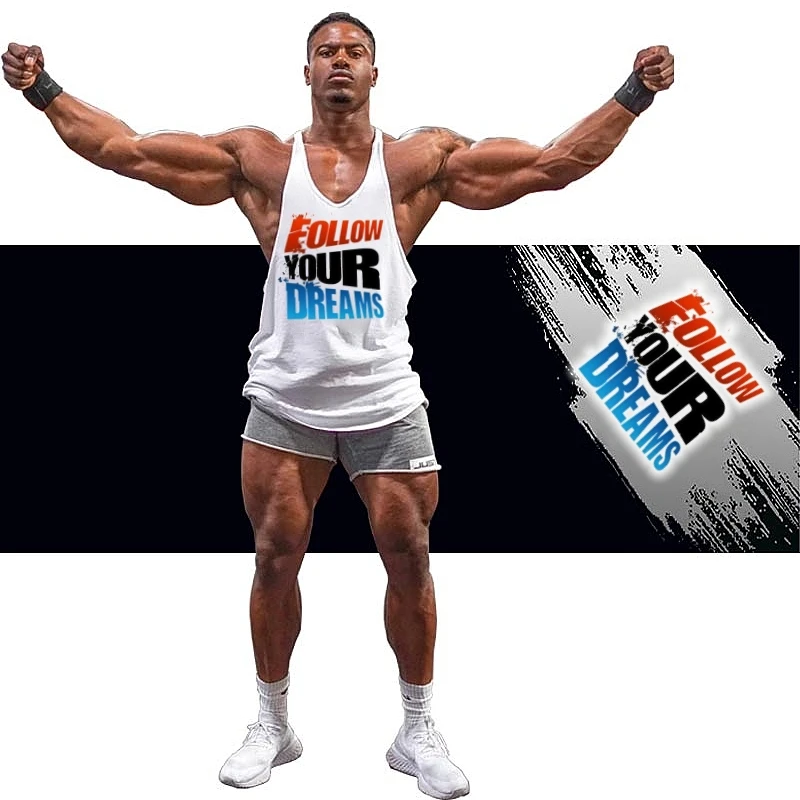 

Мужской жилет-стрингер для спортзала, гоночная спинка с тонкими бретелями, быстросохнущий для фитнеса, идеально подходит для сеансов тренировок, подъема и бодибилдинга