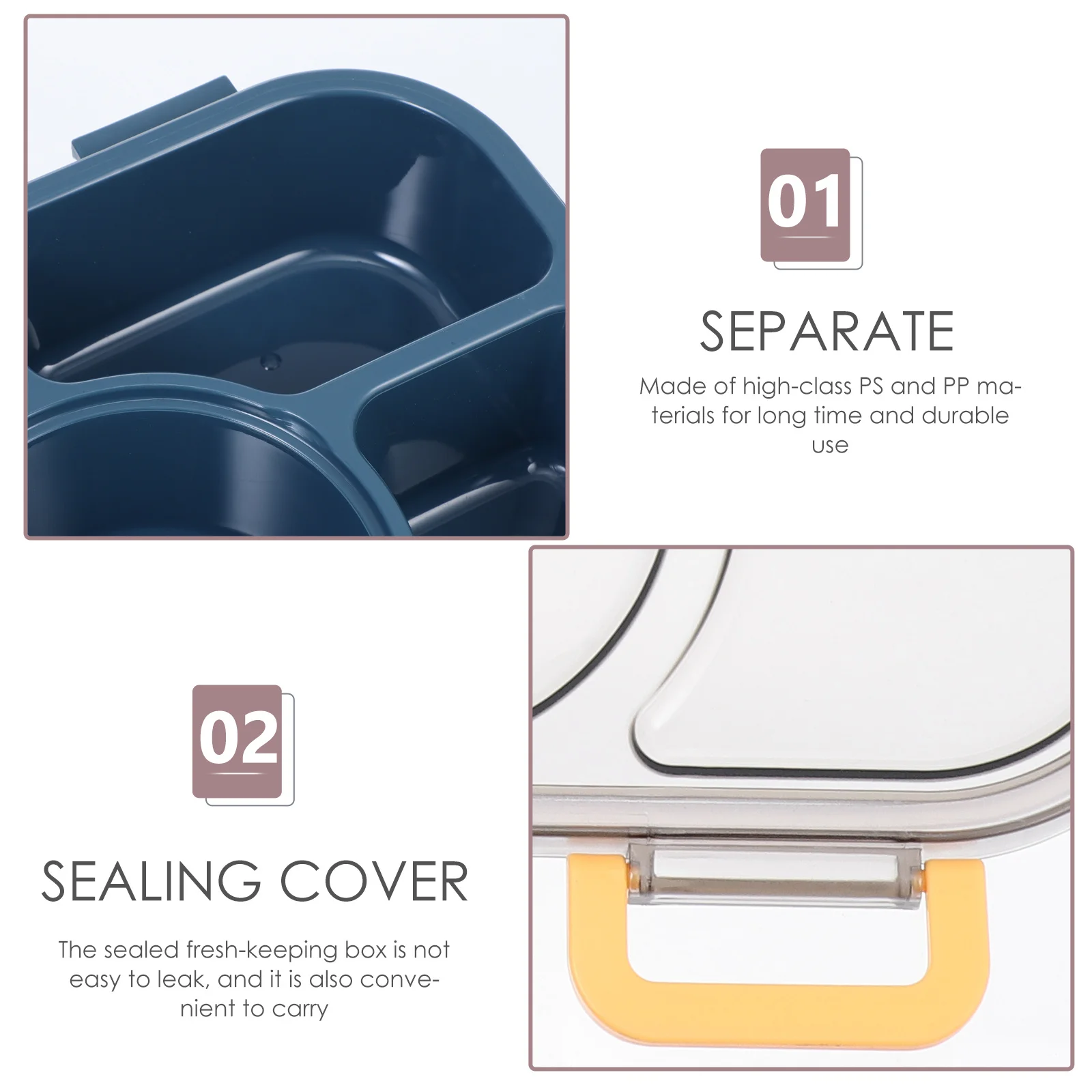 

Multi-Function Portable Bento Case High Quality PP Material Leakproof Lunch Accessory Suitable for Students Office Travel