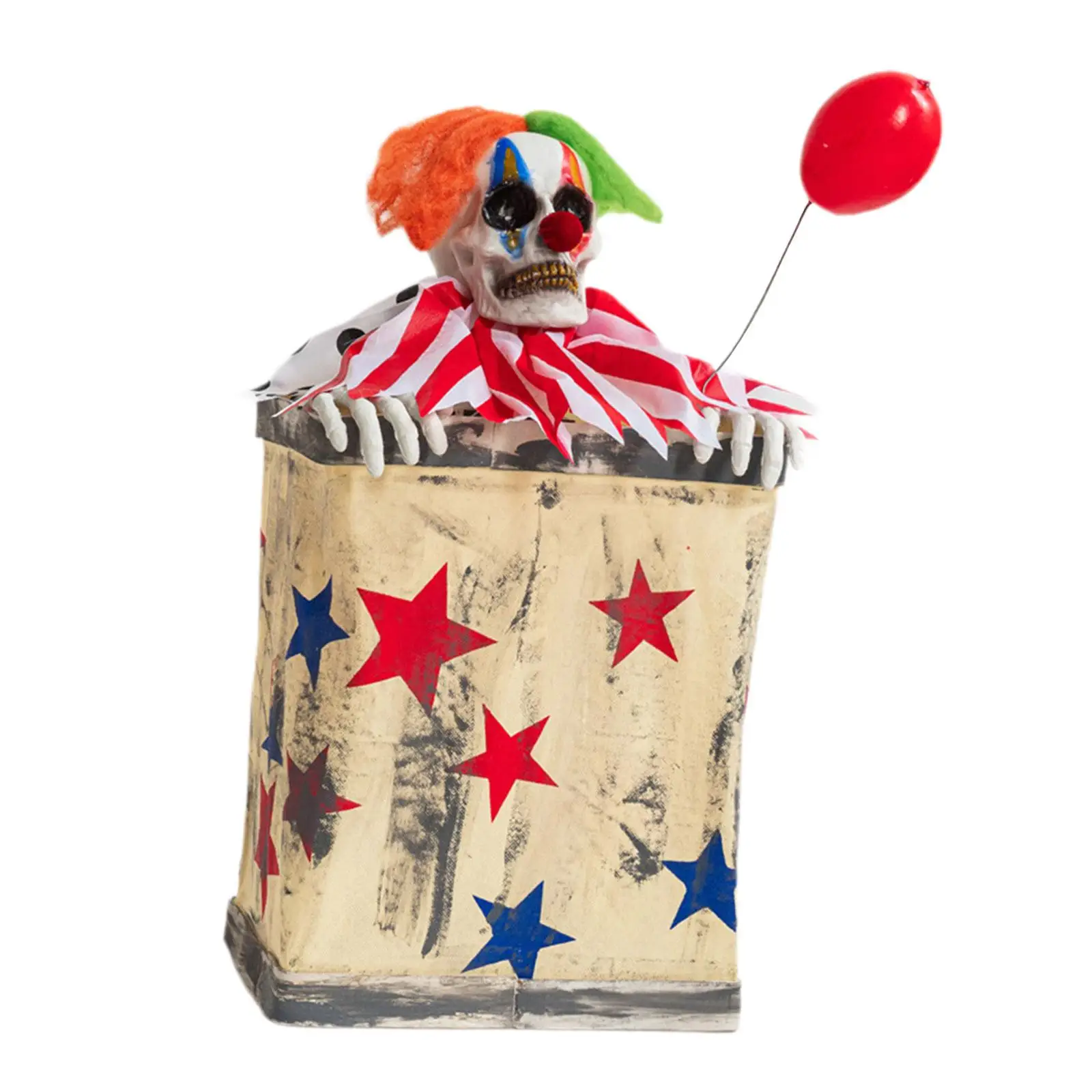 

Animated Clown in Box Decorative Party Favors Multicolor Halloween Decoration for Patio Backyard Bedroom Kitchen Indoor/Outdoor