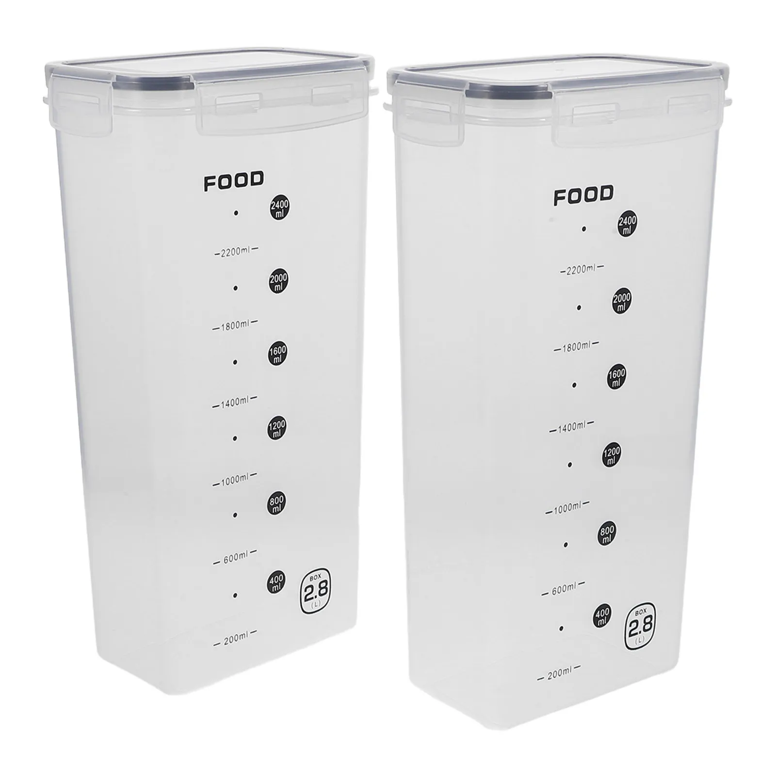 2 Cajas de Almacenamiento de Granos Transparentes, Herméticas, de Gran Capacidad, para Arroz, Pasta, Cereales y Alimentos