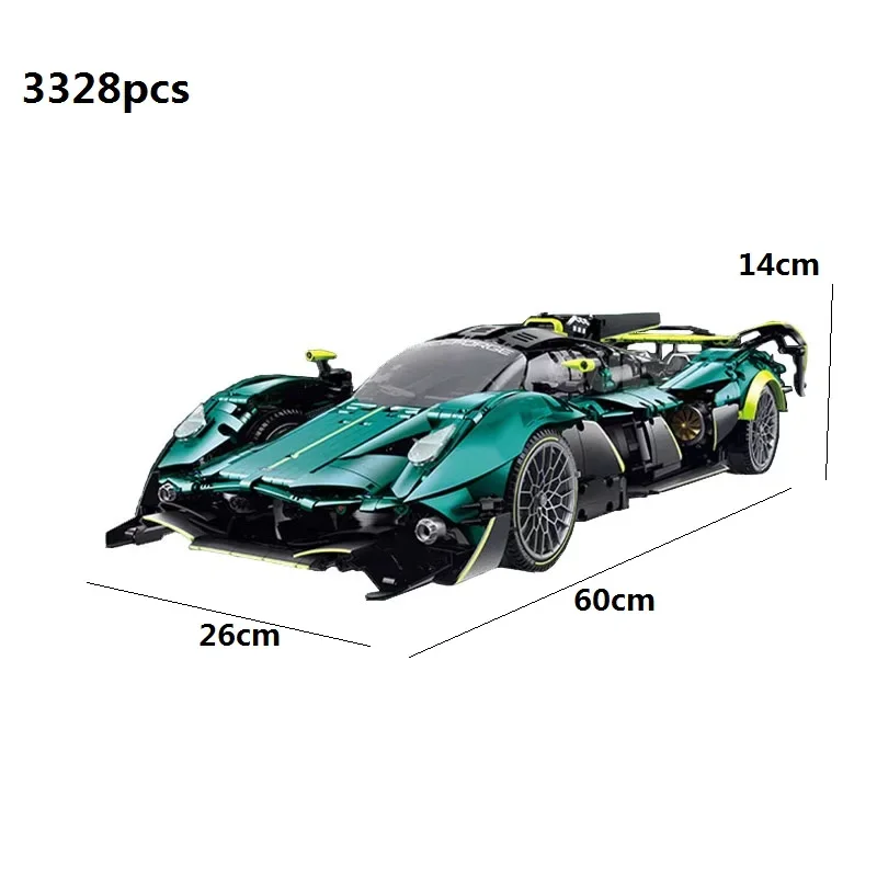 Op voorraad GULY 10658 MOC Technische 1:8 RC Sportwagen Valkyrie Bouwstenen Bouwblokken Speelgoed voor Jongens Kerstcadeauset - afbeelding 1