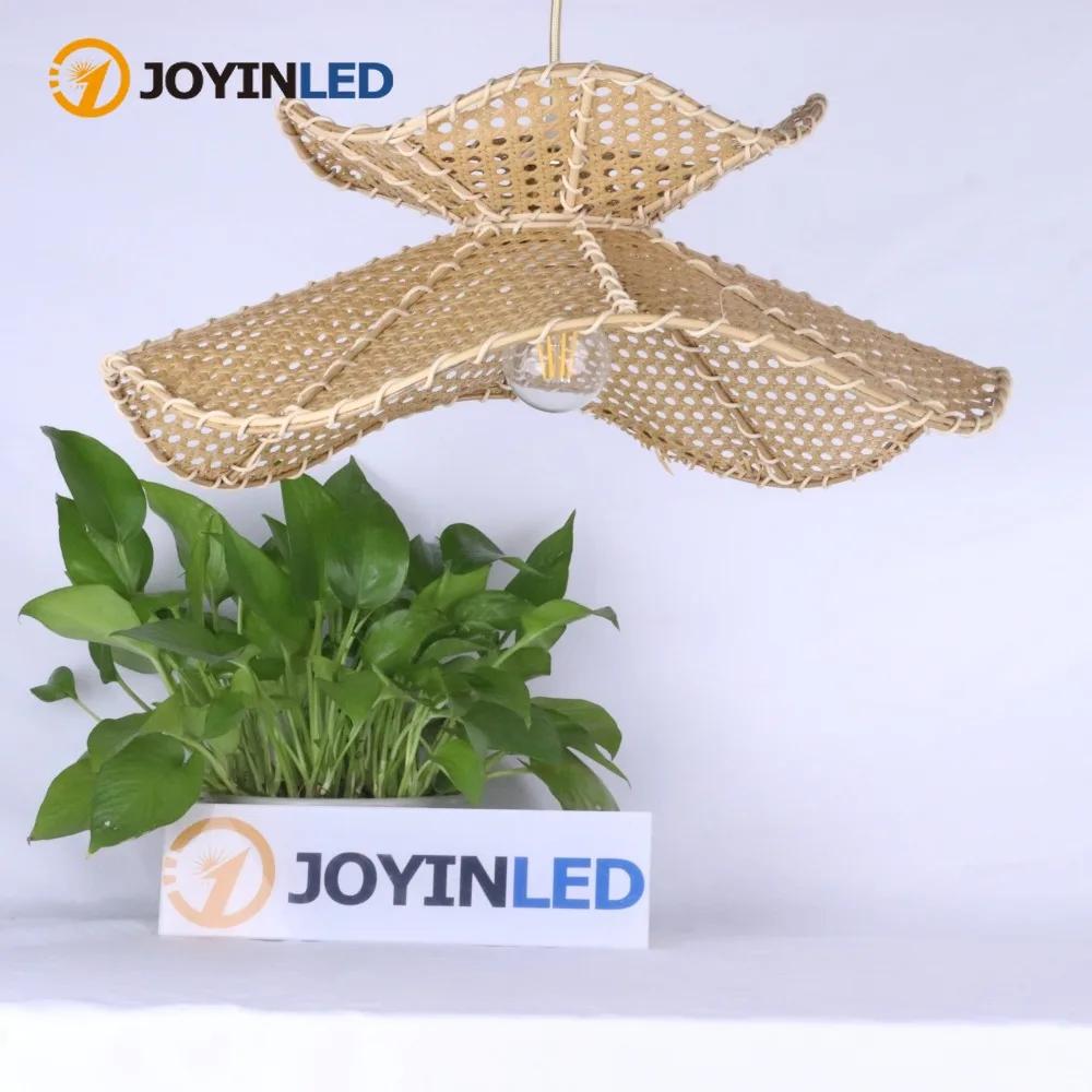 

JOYINLED New New Chinese Rattan Chandelier Creative Lampshade Rattan Art Lamps Tea Room Art Restaurant Agritainment Homestay