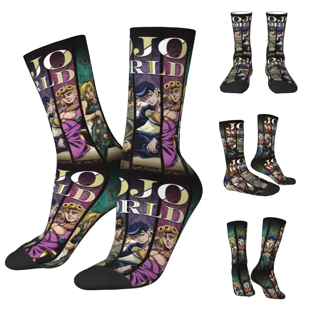 

Jojo Bizarre Adventure cosy Unisex Socks,Outdoor Happy 3D printing Socks,Street Style Crazy Sock