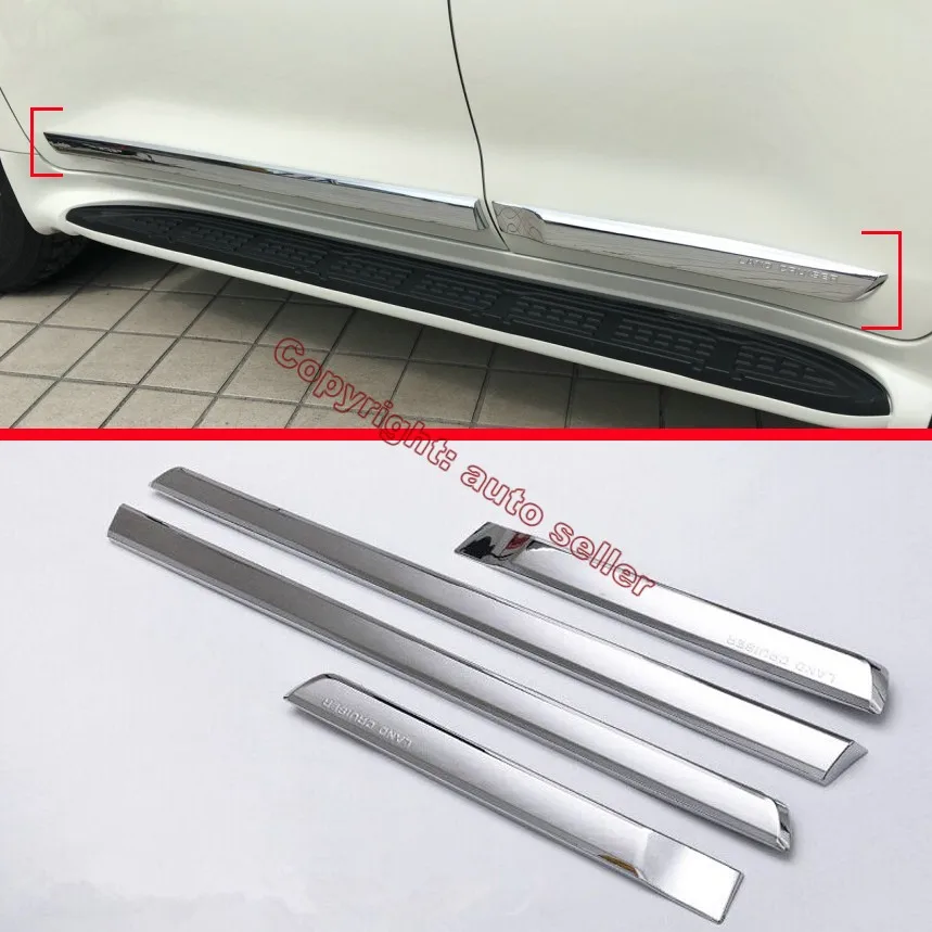 

ABS Chrome Side Door Body Moulding Molding Trim For Toyota Land Cruiser 2016 2017 2018 Car Accessories Stickers