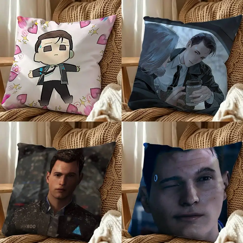Detroit Become Human  Square Pillow Case Multi Sizes For Car Home Bedroom Decor Custom Valentine Gifts