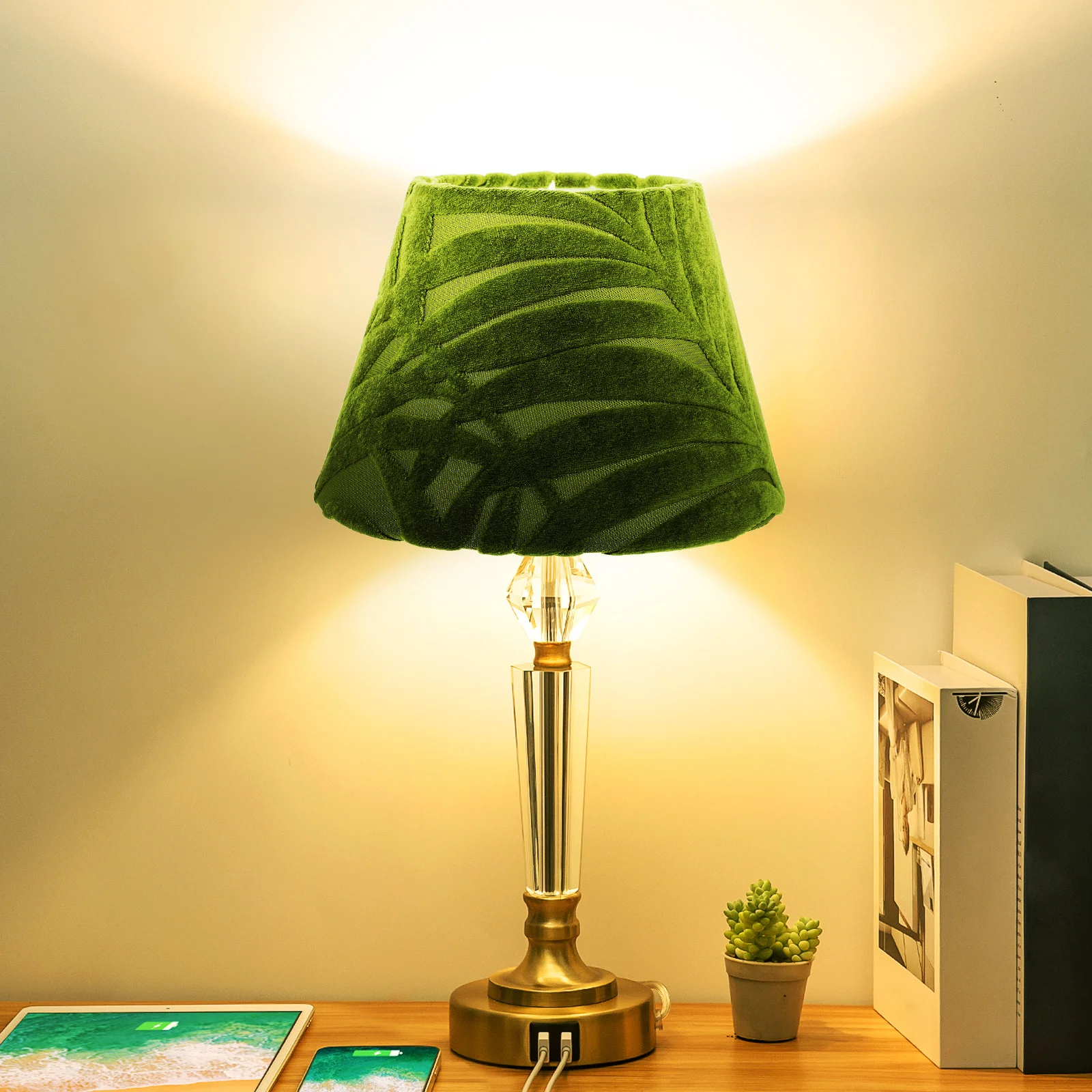 

Fabric Lamp Shade Decorative Leaf Pattern For Bedroom Living Room Study Desk Table Floor Indoor Use Lampshades