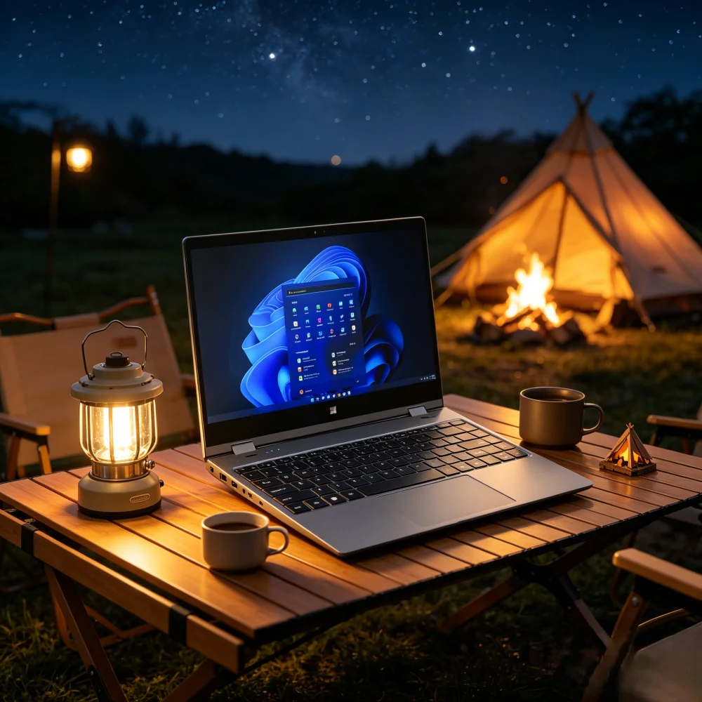 14' YOGA Mini Laptop 2-in-1 Intel N95 12GB DDR5 1TB SSD 6000mAh 2.5K 2560*1440 Touch Screen 360° Flip for Office Study