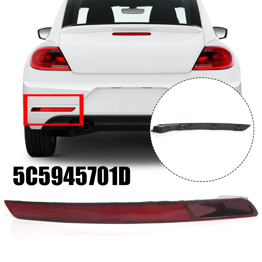 

1Pcs Rear Bumper Reflector Lamp Left ABS Material Red Light Color Fit for Beetle 5C 2016 2019 5C5945701D OEM Number