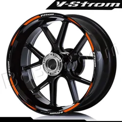 For Vstrom V-Strom DL 250 650 1000 1050 XT Reflective Motorcycle Wheel Sticker Stripe Rim Decal Accessories Waterproof 19″17″