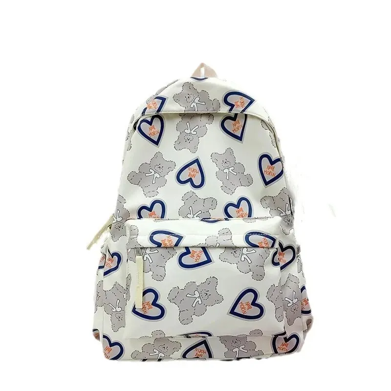 Nylon Backpack Love And Cute Korean Version Student Backpack