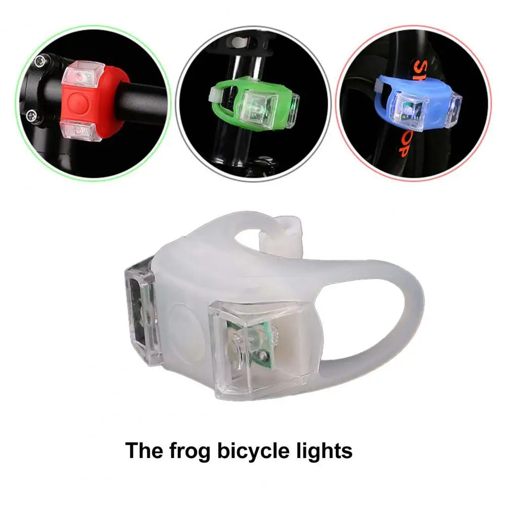 Creative Bicycle Taillight LED Warning Light 2 LED Beads 3 Modes Cycling Silicone Night Riding Frog Lights Bicycle