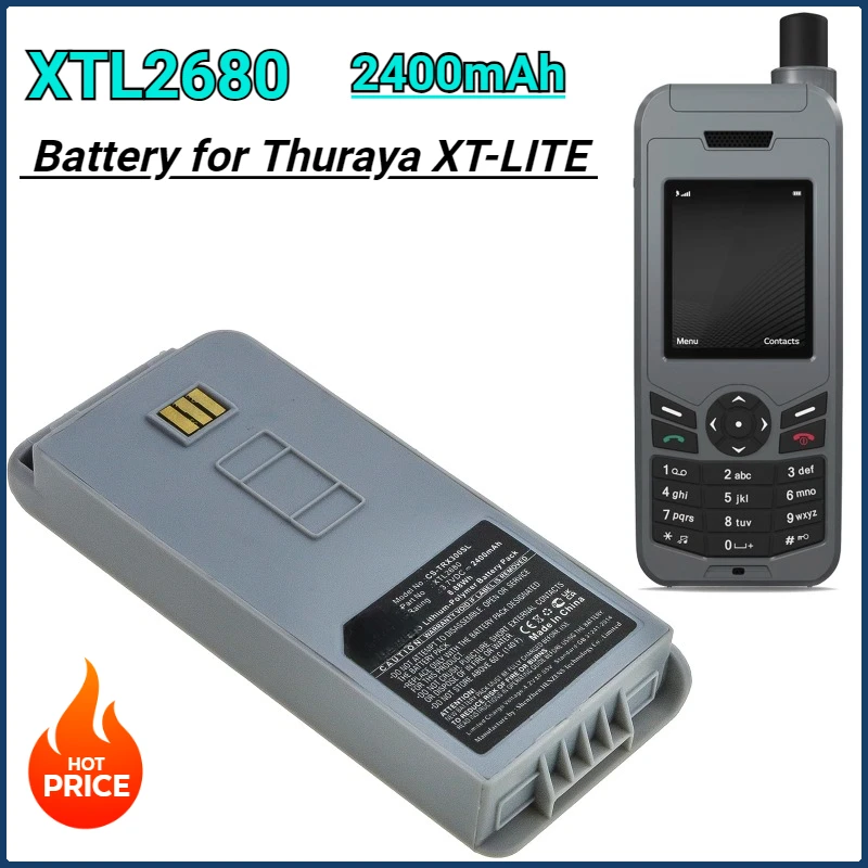 2400mAh XTL2680 Satellite Phone Battery for Thuraya XT-LITE High Qualty Bateria 3.7V