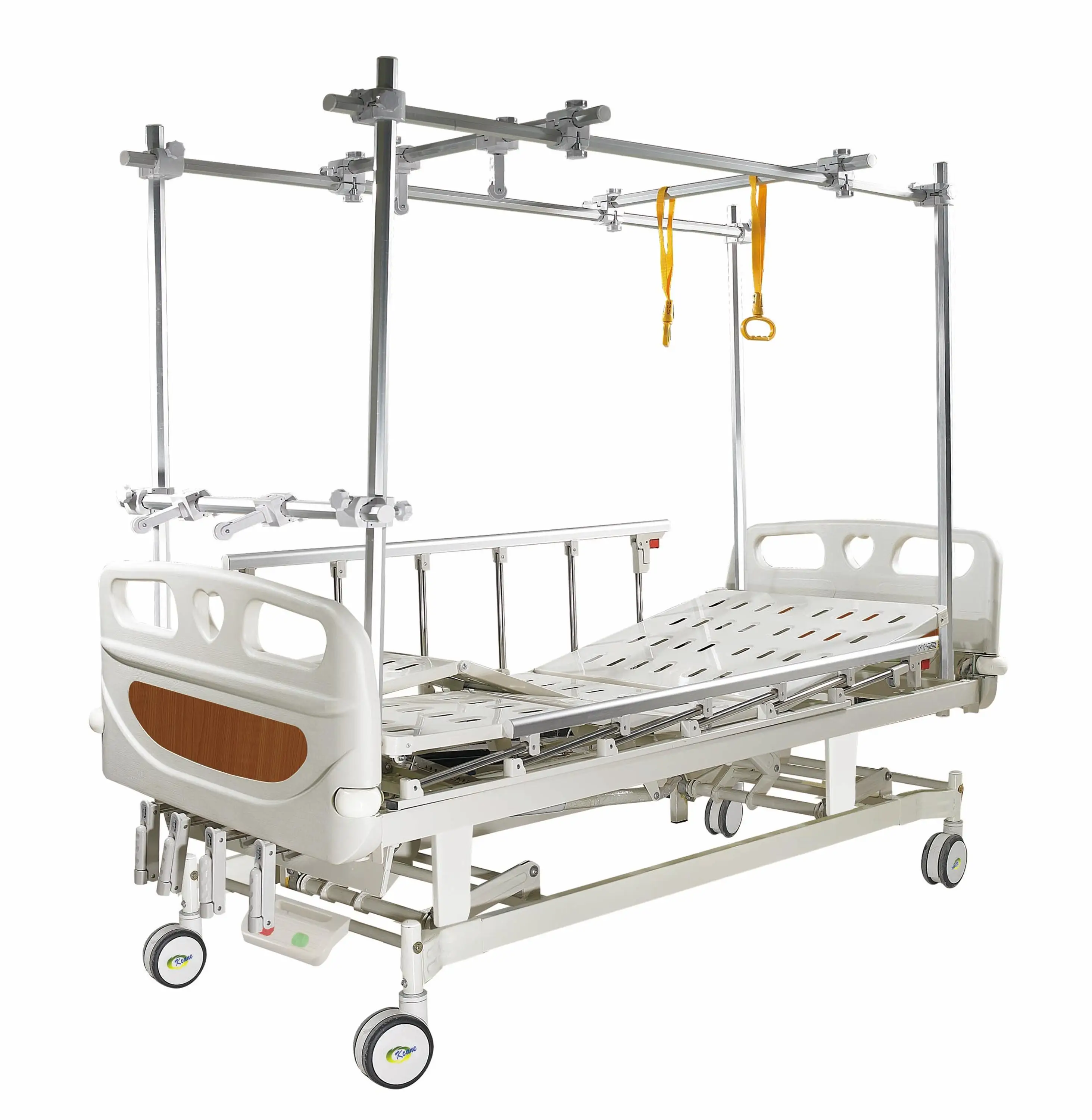 Factory Manufacturer Whole Sale Hospital Furniture  Patient Medical Beds  Multifunction 4 Cranks Manual Orthopedic Bed