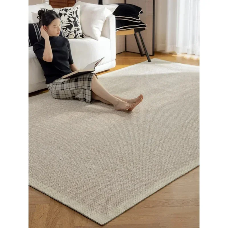 

Cream Style Carpet Living Room Minimalist Sofa Rug Bedroom Wabi-sabi Stain-resistant Minimalist Luxury Home Decor