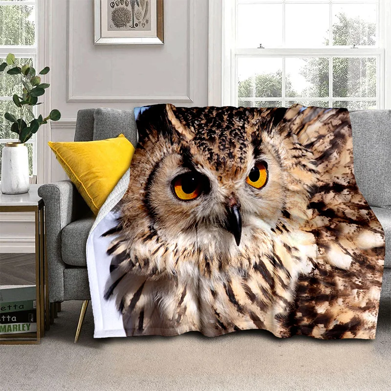 

HD Cute Owl Series 3D Cartoon Blanket,Soft Throw Blanket for Home Bedroom Bed Sofa Picnic Travel Office Rest Cover Blanket Kids