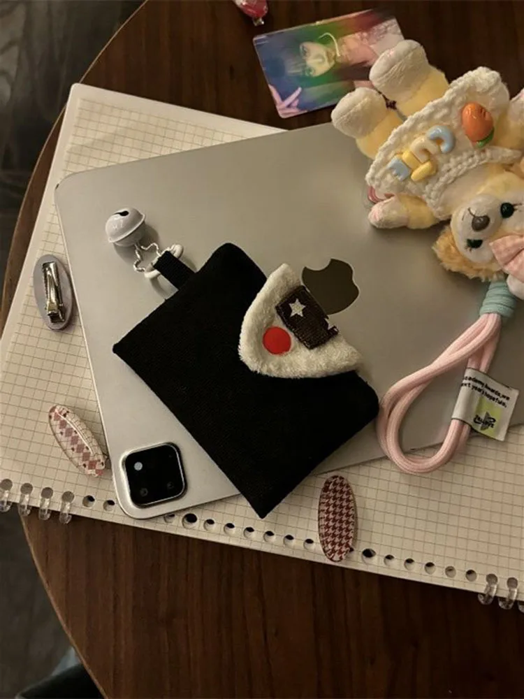 น่ารักข้าวลูกผู้ถือบัตรเหรียญเงินแบบบูรณาการผ้าใบแบบพกพาขนาดเล็กกระเป๋าเก็บกระเป๋า ID กระเป๋า