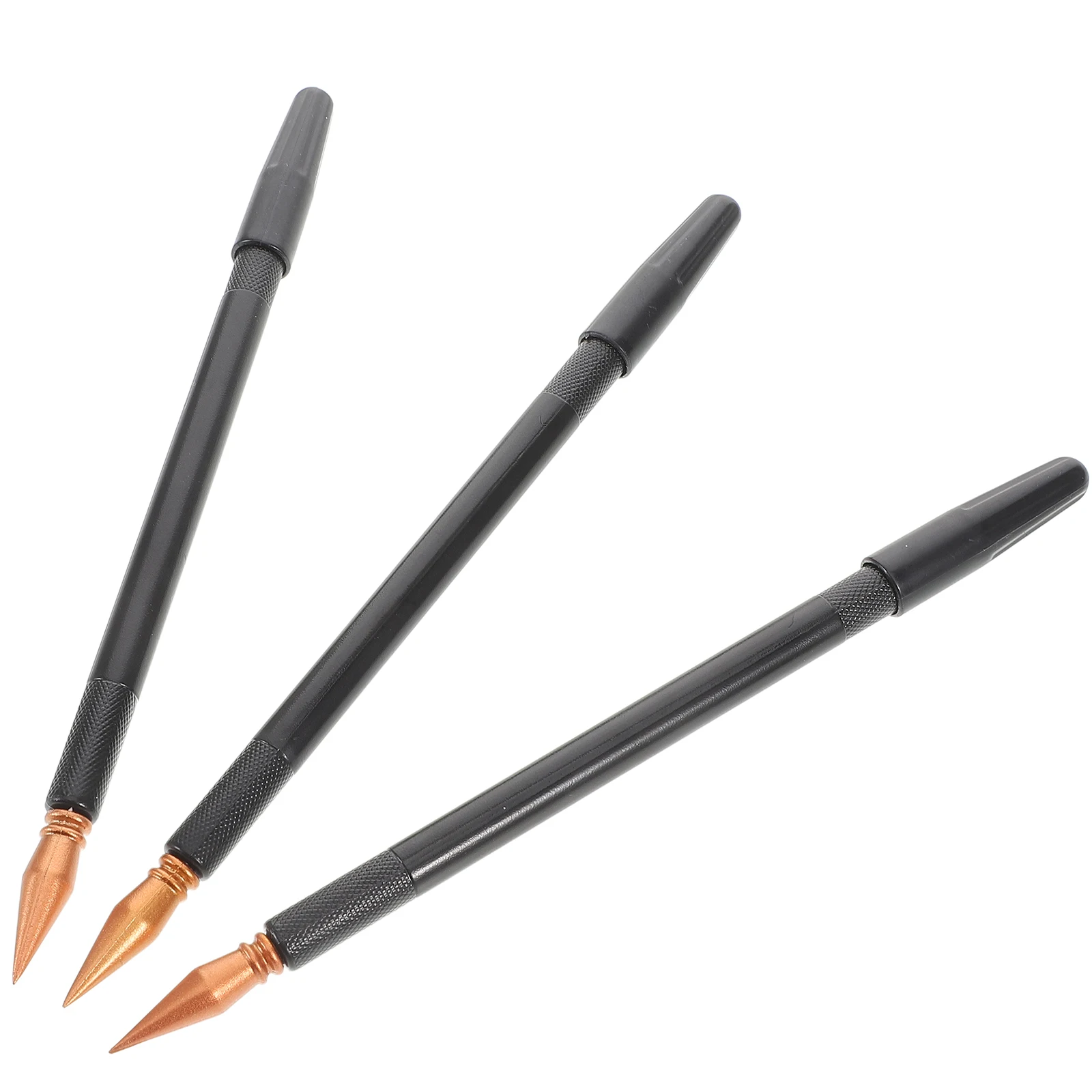 

3 pcs Scratch Pens Easy Off Dual Tips Coloring Tools Classic Shape Smooth Grip Long Use Protecting Tip Drawing Etching