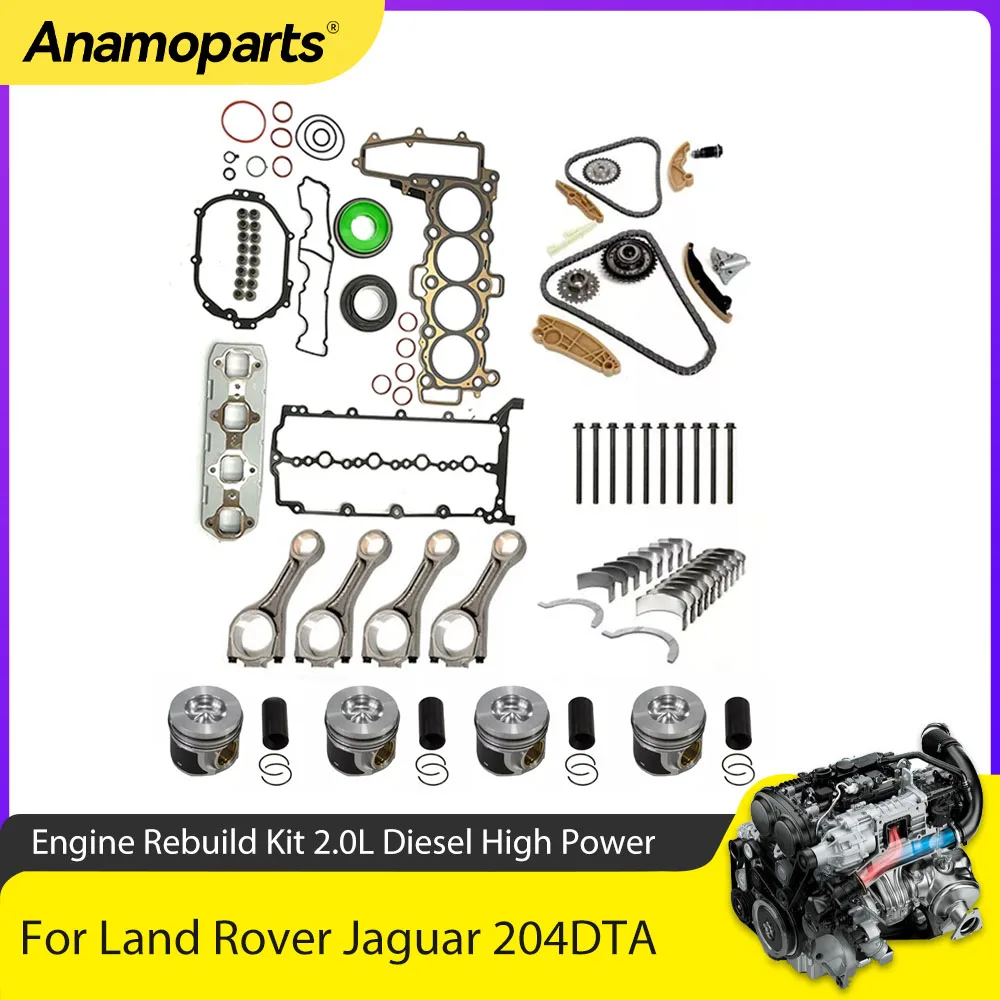 Engine Rebuild Gasket Set Bearing Piston Kit Fit 2.0 L 204DTA For Land Rover Discovery Defender Evoque Jaguar XE 2.0L Diesel