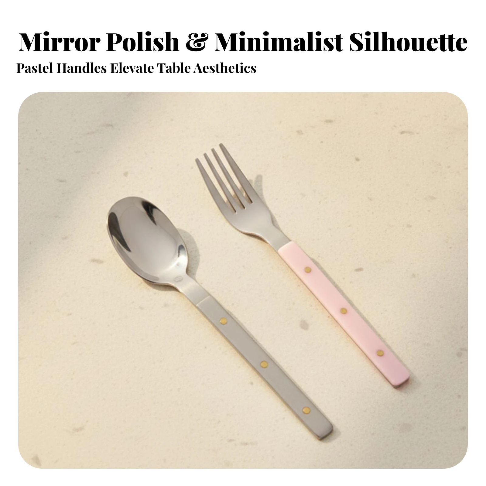 Stainless Steel Spoon Slim Handle Dessert Spoon Teaspoon Long-Lasting Flatware Heavy Duty for Tea Time