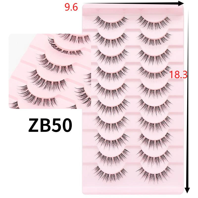 Juego de pestañas postizas, maquillaje de extensión de pestañas individuales esponjosas, acabado esponjoso, suave y natural