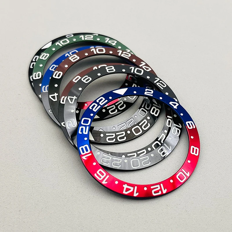 38mm Blue Luminous Sloped Ceramic Bezel Insert Ring Inner Diameter 30.5mm Fit GMT Men Mechanical Watch Replacement Repair Parts