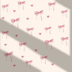 1PC Creative Pink Bow Love Free Stickers Wardrobe Stickers Girl Heart Bedroom Wall Stickers