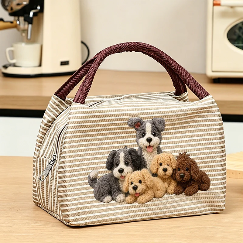 Small Handbag, Cute Puppy Pattern Theme, Shoulder Bag Gift for Dog Lovers, Durable Zipper ClosureTravel, and Weekend Outings Bag