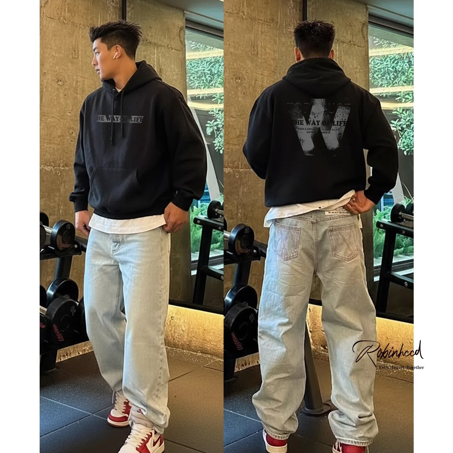 Felpa con cappuccio in peluche nero stile americano uomo donna autunno inverno 2025New felpa pullover calda in cotone oversize Y2k Top abbigliamento da uomo