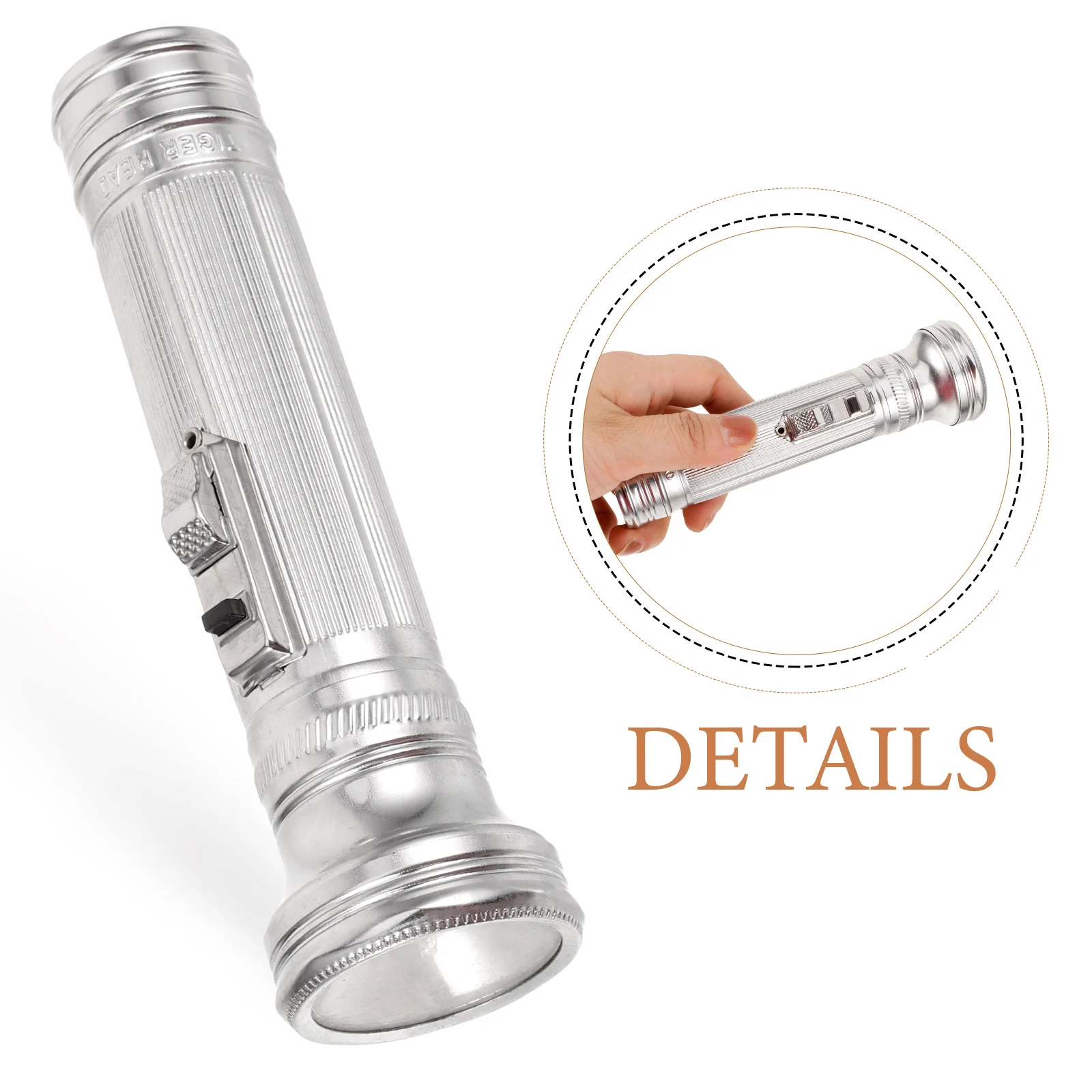 Flashlight Metal Old-fashioned Outdoor Small for Camping Portable Bulb Lightbulb