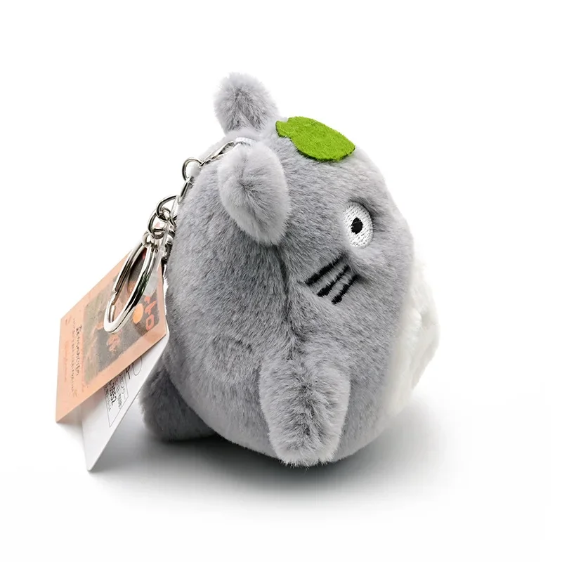 Porte-clés en peluche Totoro Anime pour enfants, chat en cuir chevelu, beurre, dessin animé mignon, pendentif de sac, jouets Kawaii, cadeaux, cadeau d'anniversaire, 10cm